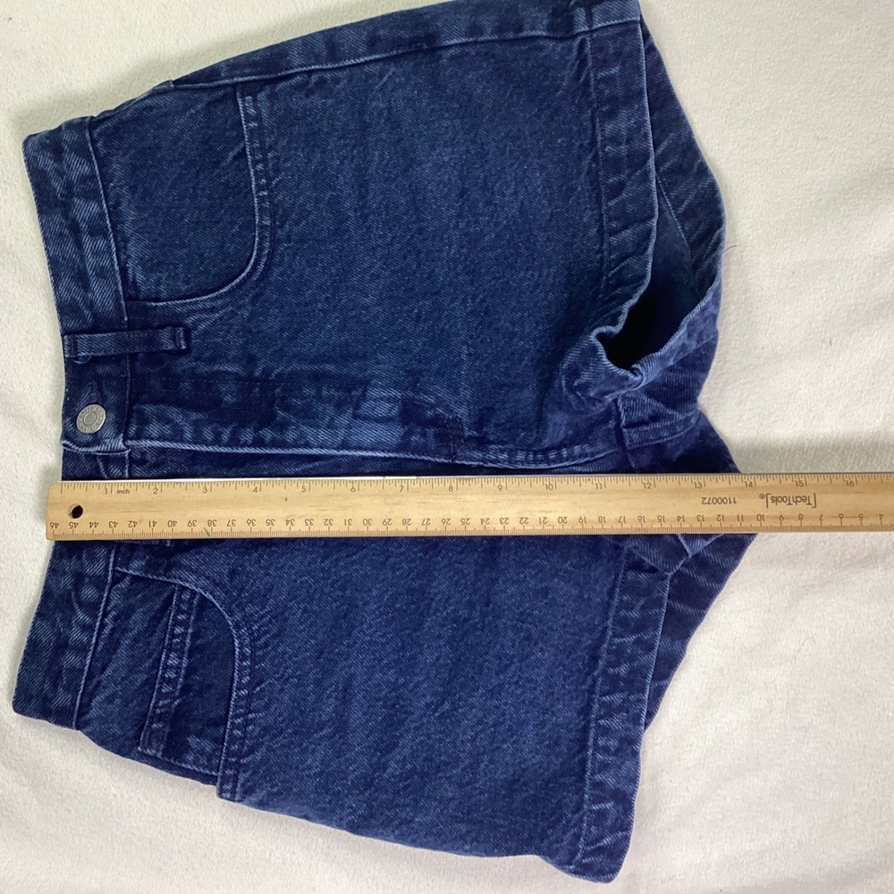 Vintage Guess Georges Marciano High Waisted Denim Shorts Dark Wash Blue 26 USA - Picture 5 of 9